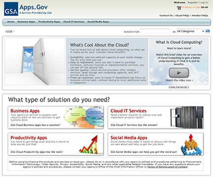 GSA's Apps.gov Cloud Computing Marketplace