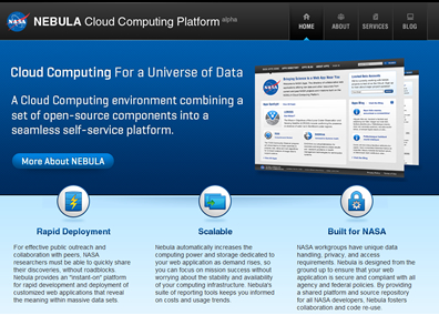 NASA's NEBULA Cloud Computing Website